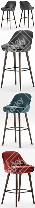 Walter Knoll 375 Bar Stool: Sleek Style for Your Bar 3D model image 2