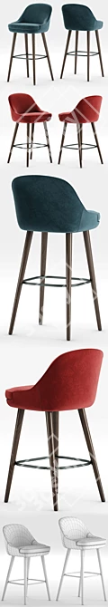 Walter Knoll 375 Bar Stool: Sleek Style for Your Bar 3D model image 3