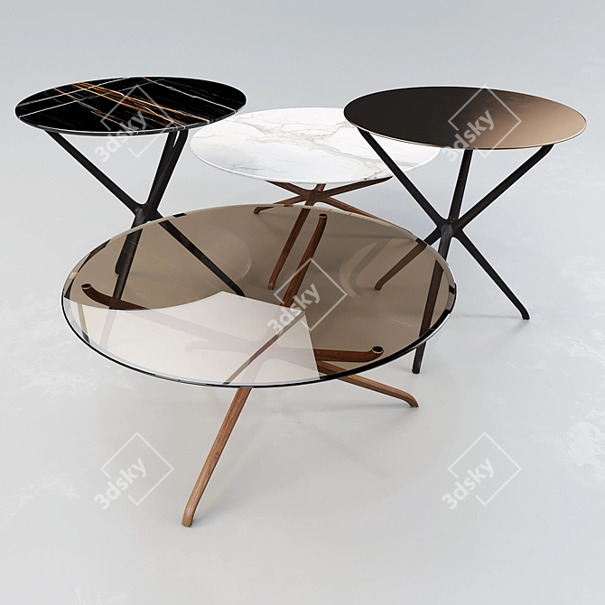 Ceccotti: Croix de Bois Coffee Table - Sophisticated Elegance 3D model image 1