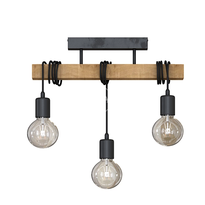 EGLO TOWNSHEND 32915: Sleek Industrial-inspired Pendant Light 3D model image 2