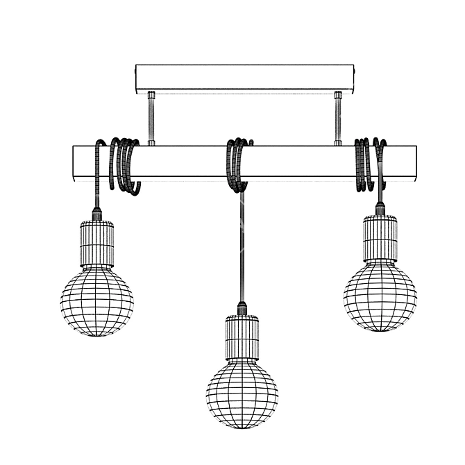 EGLO TOWNSHEND 32915: Sleek Industrial-inspired Pendant Light 3D model image 3