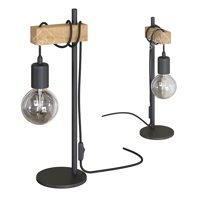 Modern Industrial Pendant Light 3D model image 1