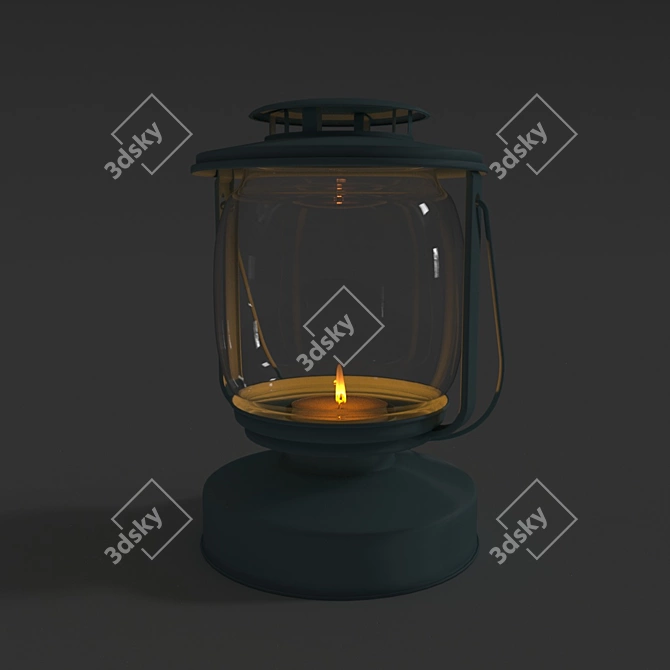 Cozy Candle Lantern 3D model image 2