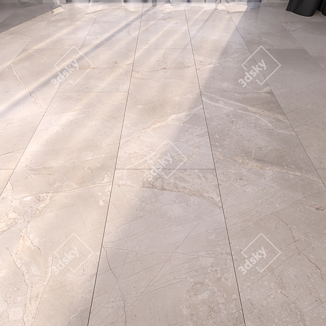 Luxury Marble Flooring: HD Texture & Multisub-object 3D model image 1