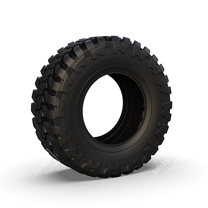 Durable Terrain Tire 3D model image 1