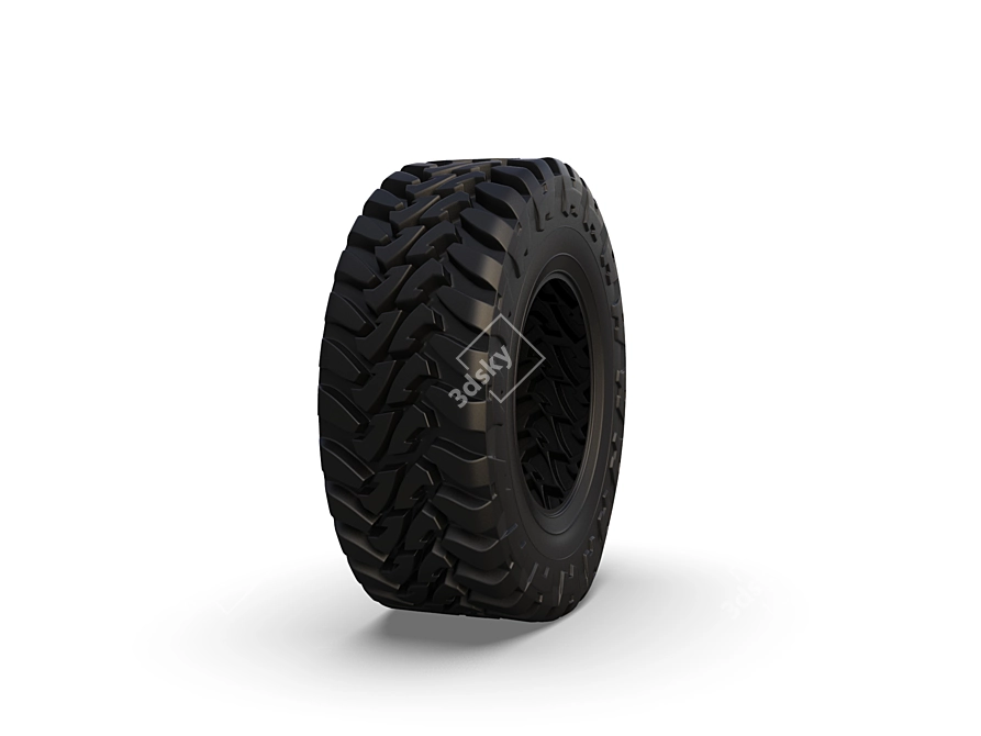 Durable Terrain Tire 3D model image 3