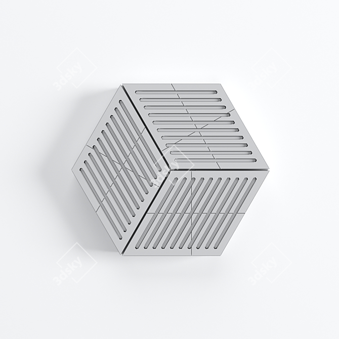 HexaCube Tiles - 4K Textured R16cm 3D model image 3