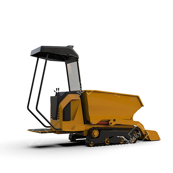 Compact Bulldozer 3D model image 2