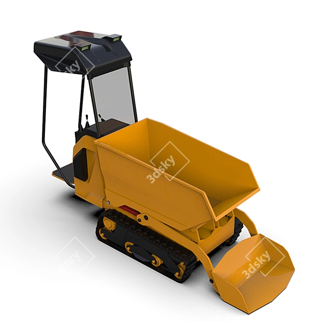 Compact Bulldozer 3D model image 3