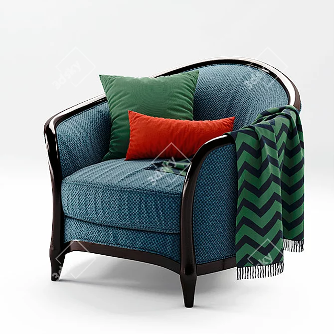 Vintage Style Armchair by Altavilla - Novecento 3D model image 1