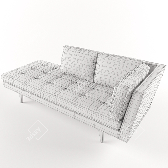 Midcentury Dunbar Chaise Lounge 3D model image 2