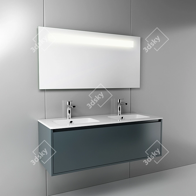 Sleek Bathroom Essentials Set 3D model image 1