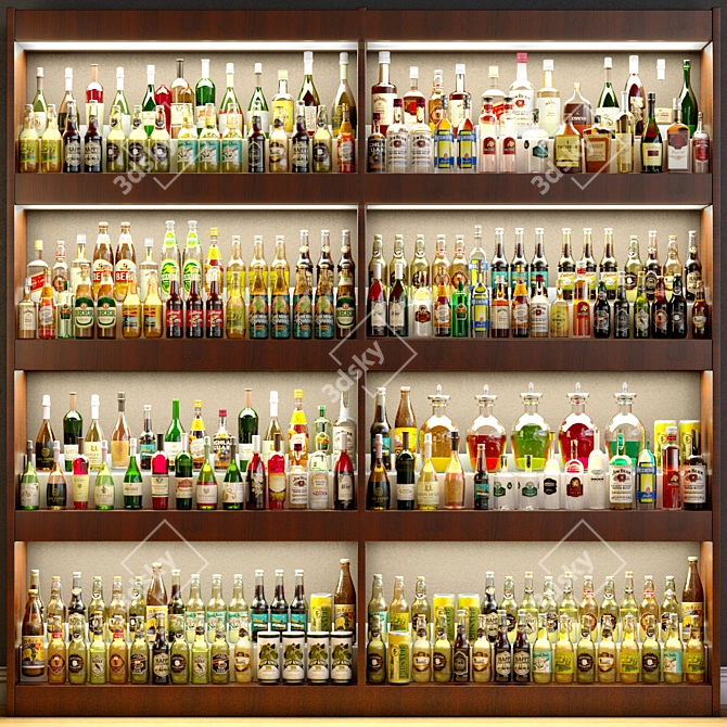 Ultimate Alcoholic Beverage Collection 3D model image 1