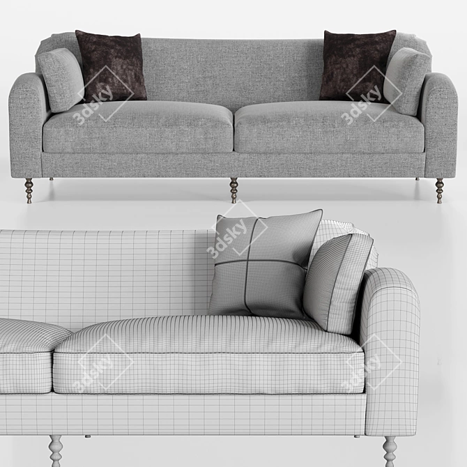 Modern Hillcrest Sofa: Luxury by Kelly Wearstler 3D model image 2