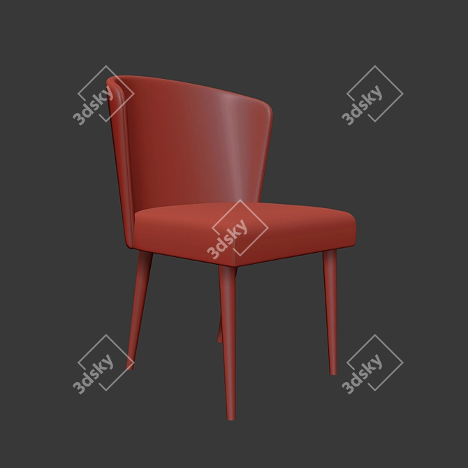 Ninfea Dining Chair, Elegant and Unique 3D model image 2