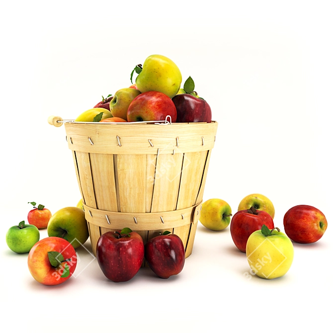 Fresh & Juicy Apple: A Taste of Nature 3D model image 1