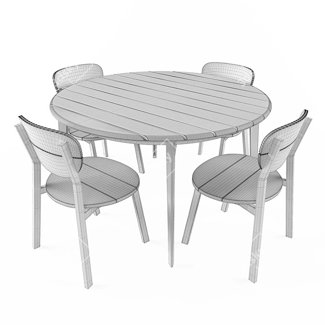 Outdoor Garden Furniture Set: Inout 123 + Railway 3D model image 3