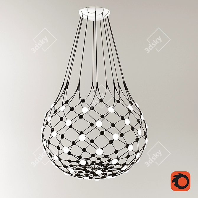 Luceplan Mesh Wireless Pendant Light Kit 3D model image 1