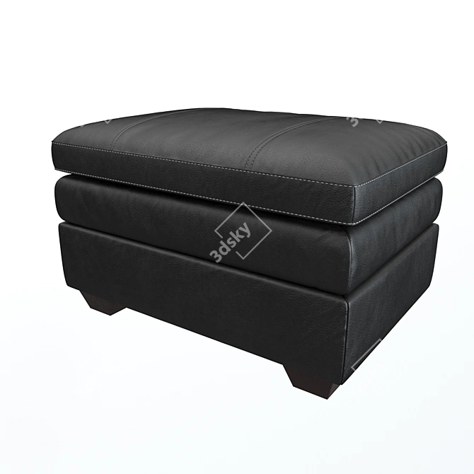 Gleason Ottoman: Stylish and Compact 3D model image 1