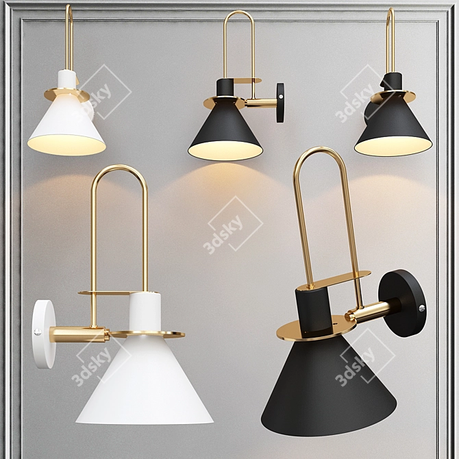 Title: ImperiumLoft Cado Modern Wall Lamp 3D model image 1