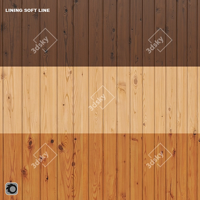  Seamless Soft Line Wall Paneling 3D model image 1