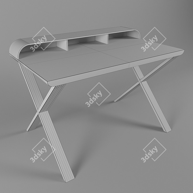 Success White/Gray Desk: Stylish Design by La Forma 3D model image 2