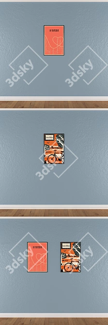 Versatile Set: Wall Paintings & Frames 3D model image 3