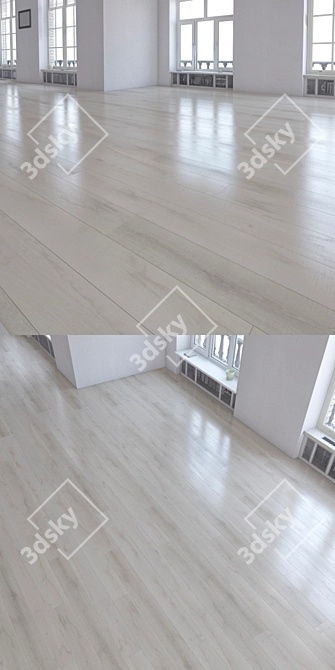 Versatile Laminate Flooring Kit - Realistic Wood Textures 3D model image 2