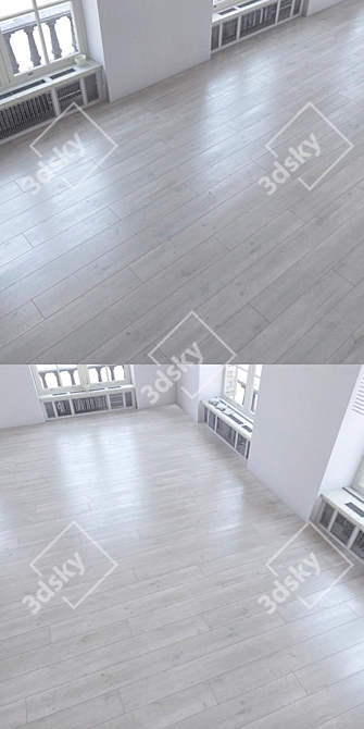 Wood Plank Laminate Flooring Kit 3D model image 3