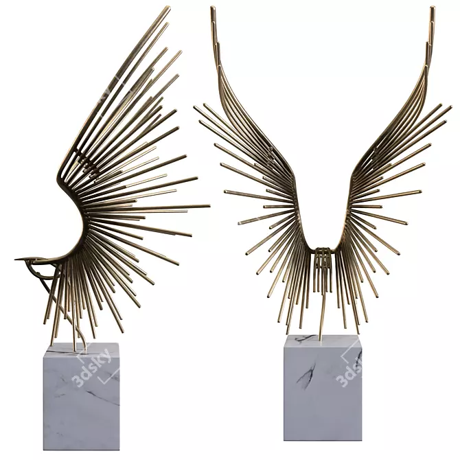  Welded Bird Sculpture by Curtis Jere 3D model image 2