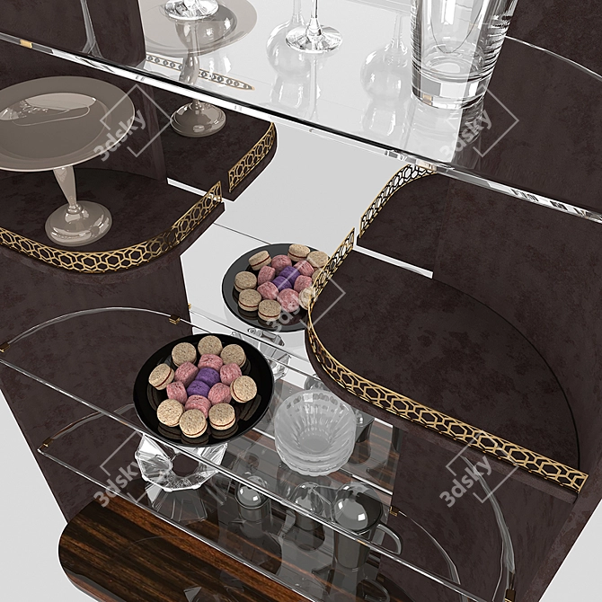 Luxury Hennesy Buffet: Longhi's Royal Elegance 3D model image 2