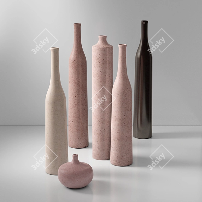 Phillips Ruelland Earthenware Vases 3D model image 1