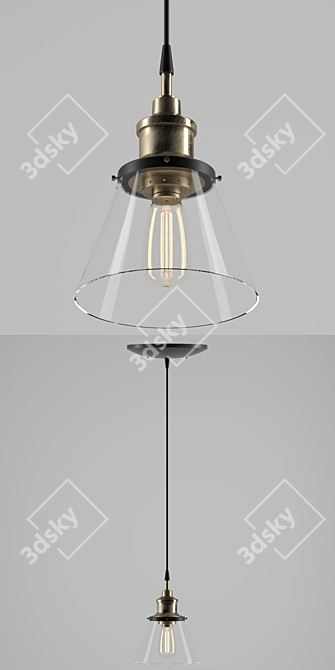 Vintage Edison Light Bulb: Timeless Elegance 3D model image 2