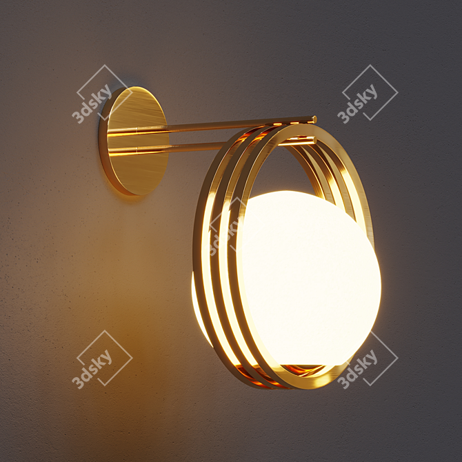 Elegant Glow: Wall Lamp 3D model image 1