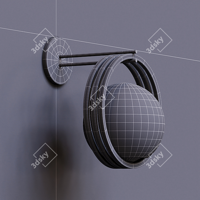 Elegant Glow: Wall Lamp 3D model image 2