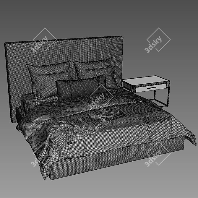 Restoration Hardware Sullivan Platform Bed 3D model image 2