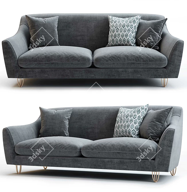 West Elm Lily Loveseat Sofa 3D model image 1