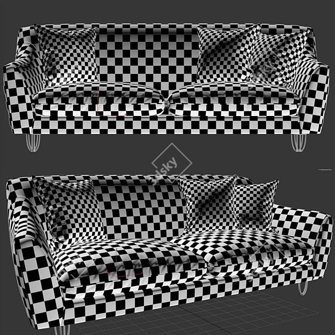 West Elm Lily Loveseat Sofa 3D model image 2