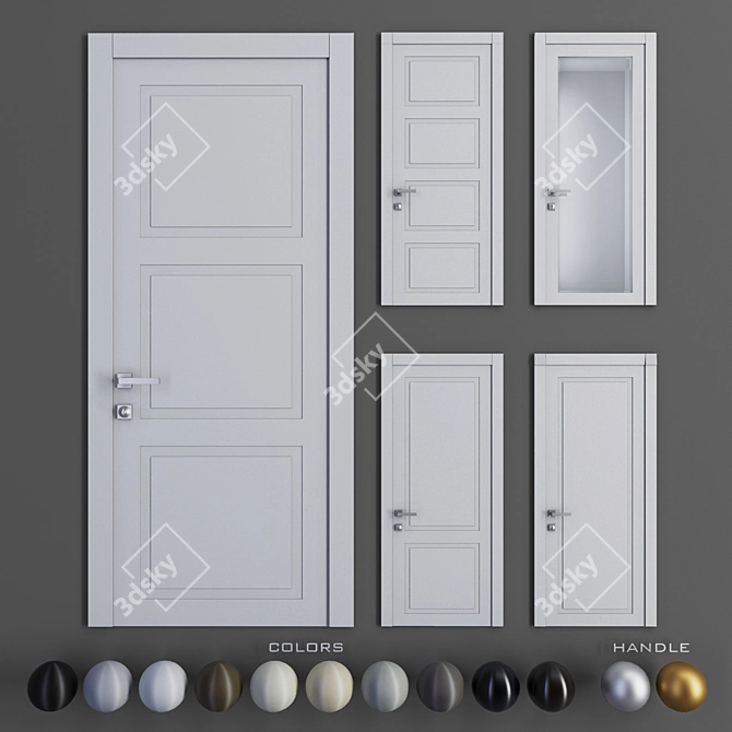 Neo-Classic Door Collection 3D model image 1