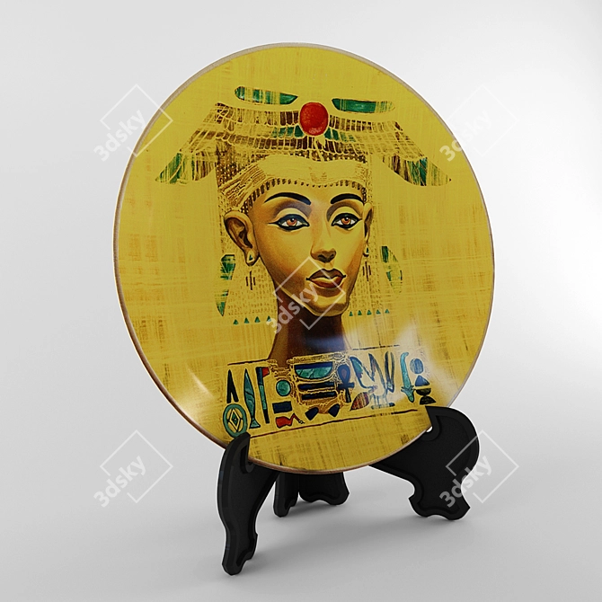 Egyptian Style Decorative Plate 3D model image 1