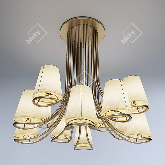 Dilan Collection Chandelier: Elegant Lighting Solution 3D model image 1