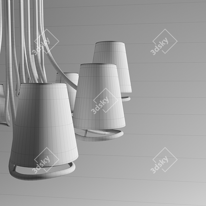 Dilan Collection Chandelier: Elegant Lighting Solution 3D model image 3