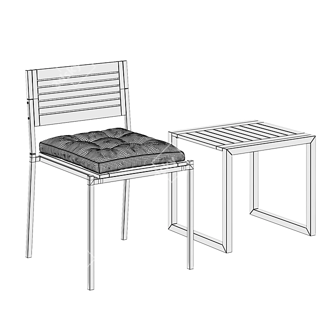 Modern Street Furniture Set 3D model image 3