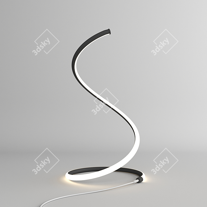 Elegant Spiral Table Lamp 3D model image 1