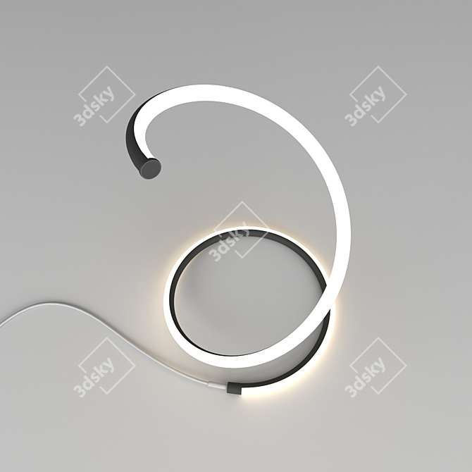 Elegant Spiral Table Lamp 3D model image 2