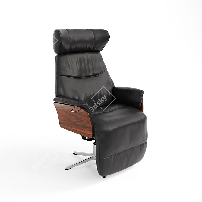 Conform Air Chair: Ultimate Comfort with Footrest 3D model image 1