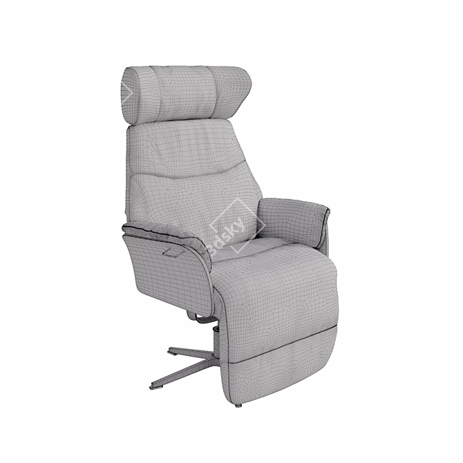 Conform Air Chair: Ultimate Comfort with Footrest 3D model image 2