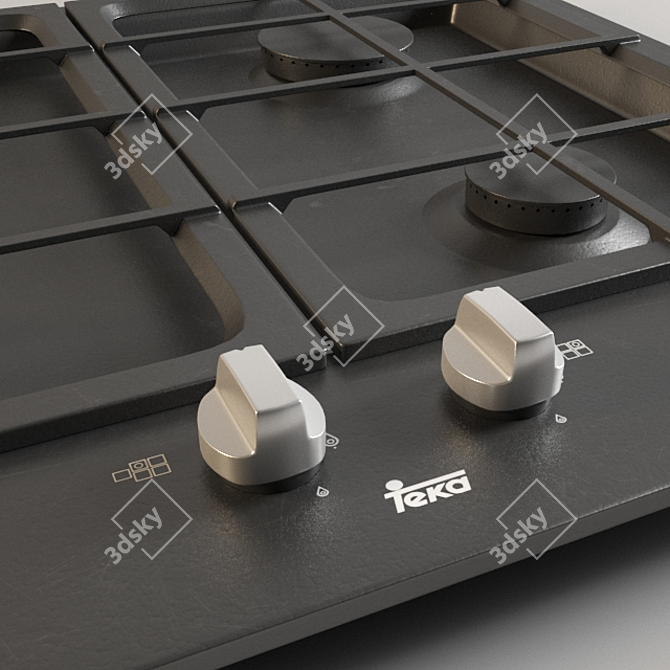 TEKA EW 60 4G Black Gas Hob 3D model image 2