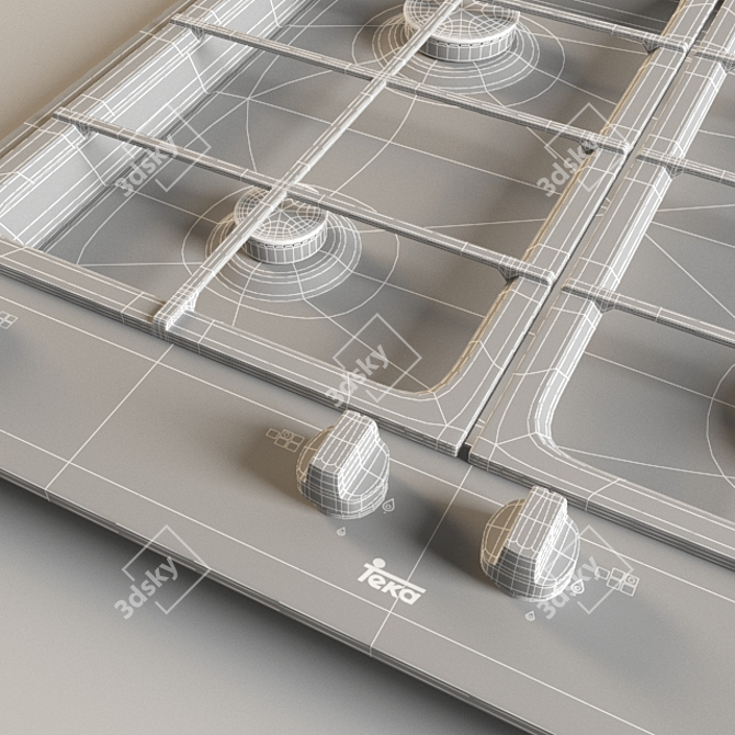 TEKA EW 60 4G Black Gas Hob 3D model image 3