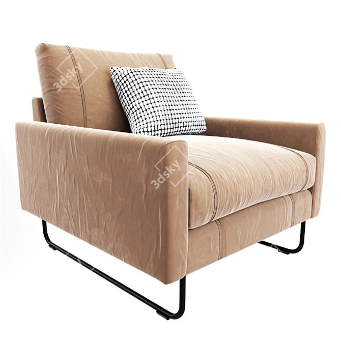 Ergonomic Isku Arm Chair 3D model image 2